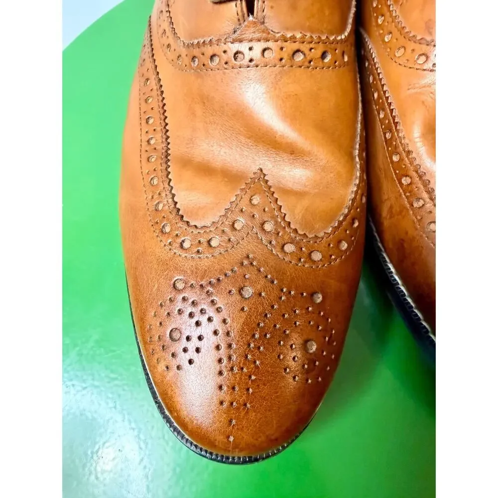 Cole Haan Mens Cambridge Oxford Wingtip Dress Shoes C12915 Brown Leather Size 11
